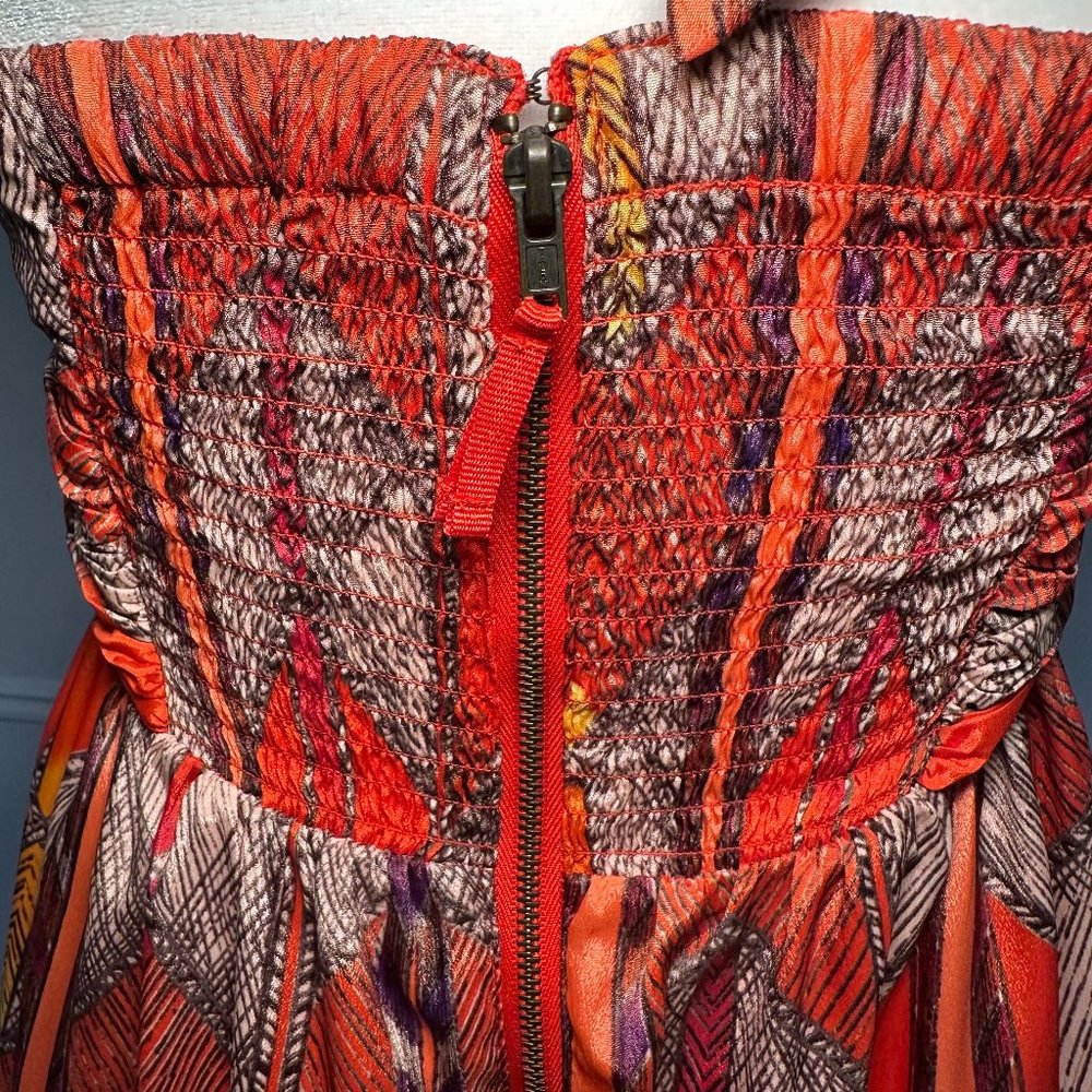 Guess Red Shell Patterned Halter Mini Dress - Picture 8 of 8
